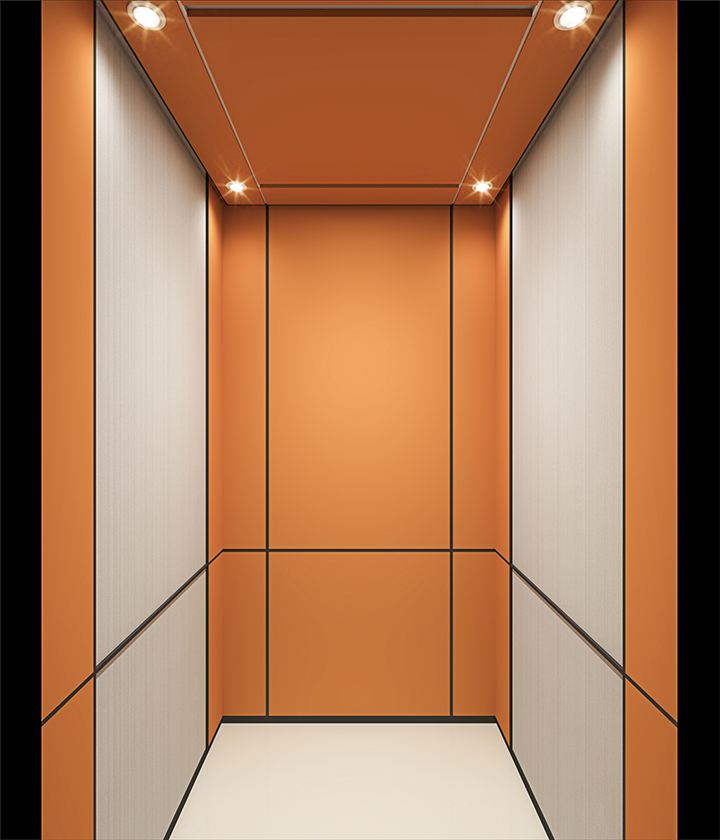 Ascensor residencial XSL Hermes naranja
