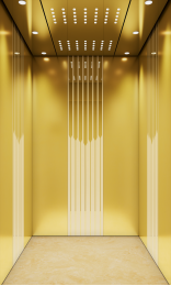 K-007 Stainless Steel + Mirror etching Gold Cabin