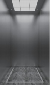 Passenger Elevator K-008 Smoke Grey Stainless Steel + Glass Etching Cabin